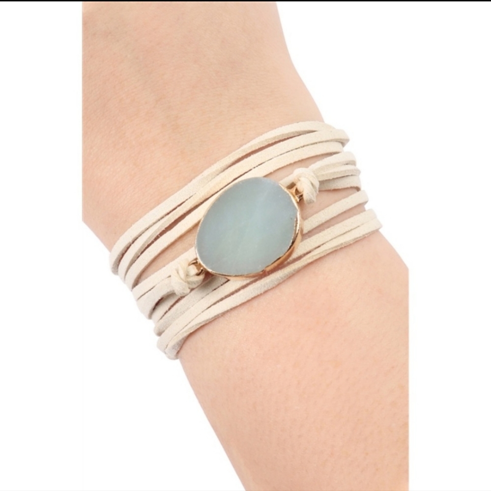 New Jade green wrap bracelet